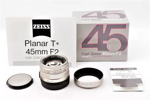 Mint Box SN7777xxx Contax Carl Zeiss Planaren T 45mm f2 Mmj Glas für G1 G2 Japan