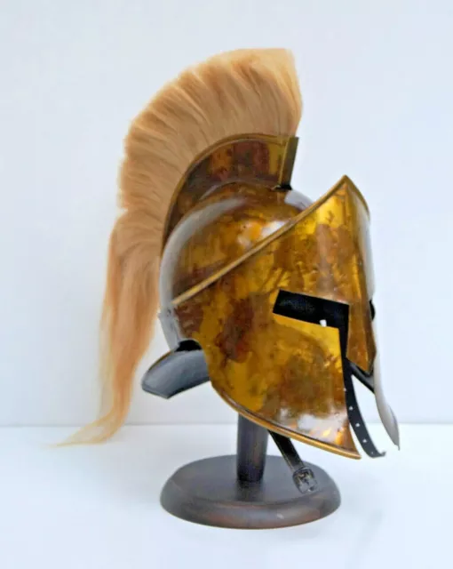 Designer 300 King Leonidas Helmet Plume with display wooden stand Wearable Armor