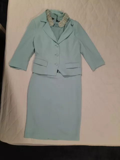 Max 3 Piece Pale Teal Special Occasion Suit 10