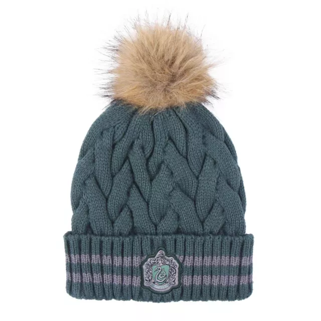 Cappello Harry Potter Pon Pon In Lana Invernale Berretto Hogwarts Serpeverde