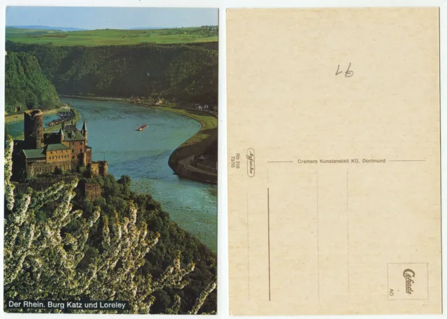 26300 - The Rhine - Katz and Loreley Castle - old postcard