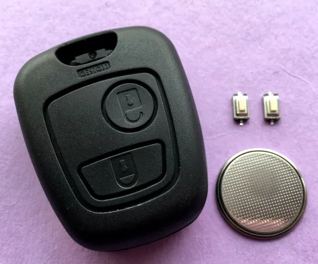 Pour Peugeot 307 2 boutons télécommande porte-clés coque kit réparation remise à neuf 2