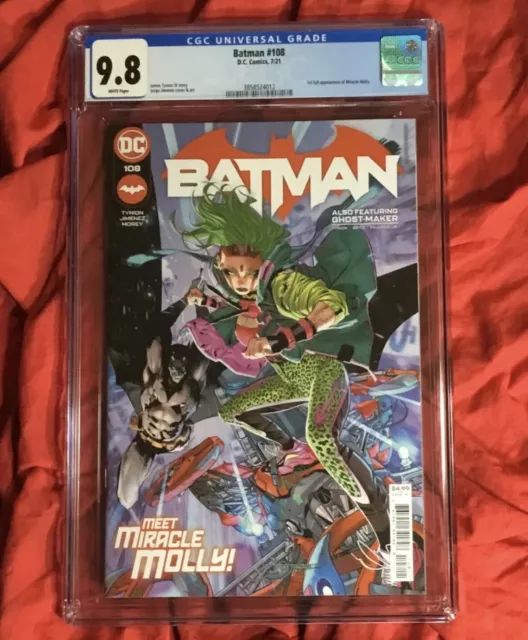 CGC 9.8~BATMAN #108~1st PRINT COVER A~1st FULL APPEARANCE MIRACLE MOLLY~TYNION