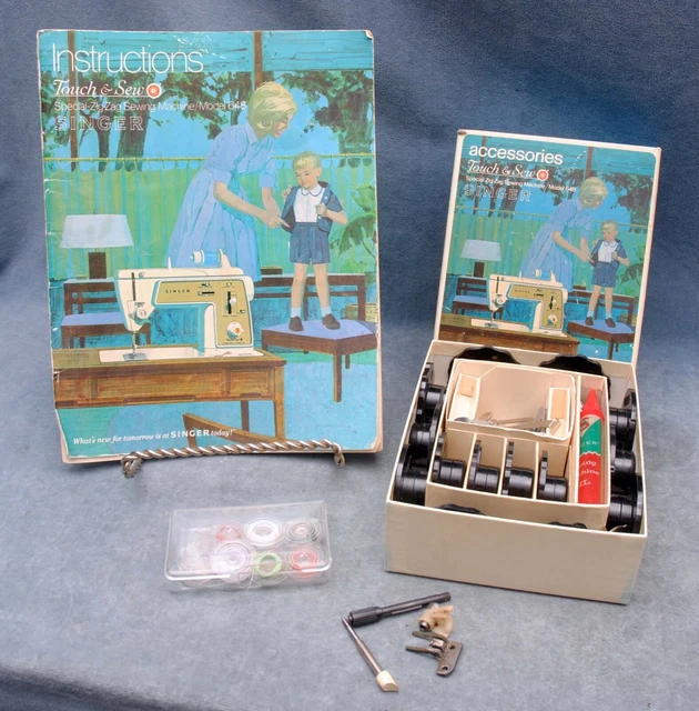 SINGER TOUCH & Sew Zig Zag Sewing Machine 648 Accessories & Instruction