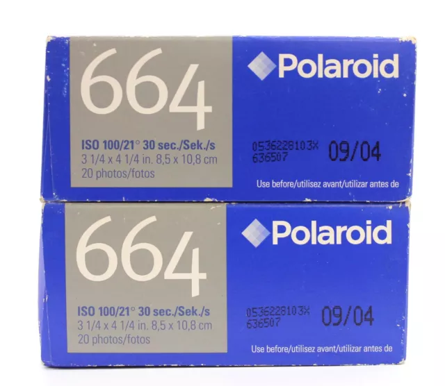 [Nuevo] Polaroid 664 Negro y Blanco Instantáneo Pack Película (2 Packs) Tipo 100 3