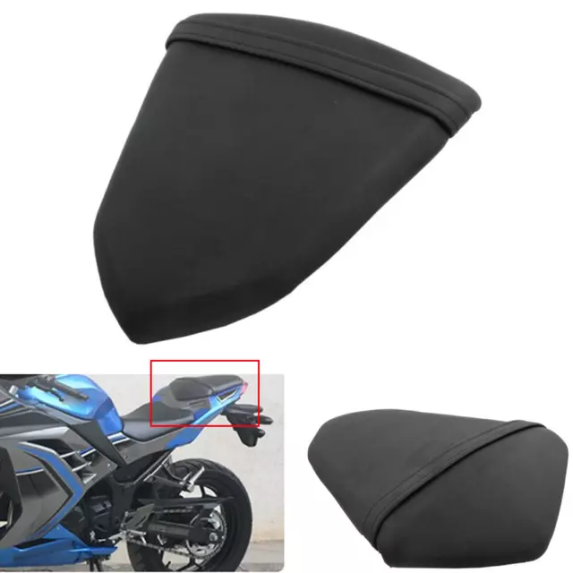 Black Motor Rear Pillion Passenger Seat Fit For Kawasaki Ninja 300 EX300 13-17