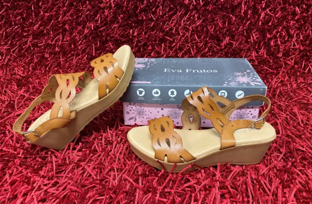 Sandales Femme Eva Frutos en cuir taille 41 marron Neuf