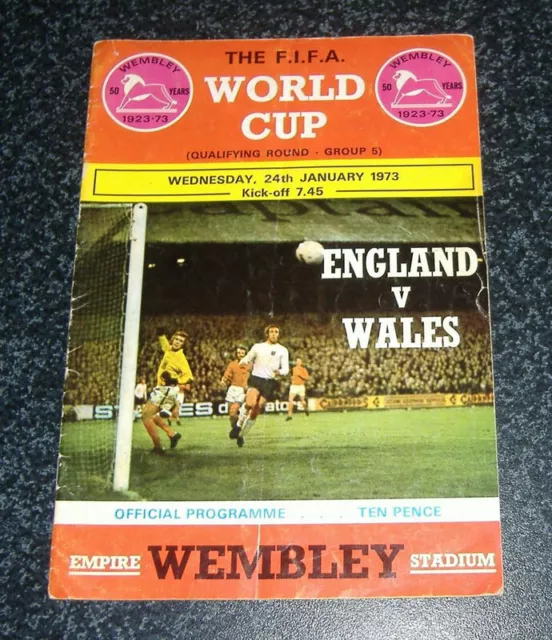 England v Wales 1973 - World Cup Qualifier