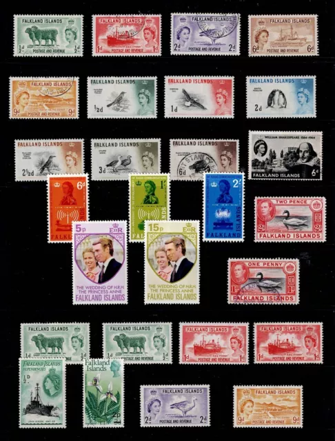 Stamps British Empire Falkland Islands A Generous Selection of QE11 Issue