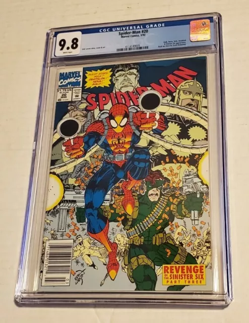 Spider-Man #20 Newsstand Variant CGC 9.8 NM+/MT WP 1992 Marvel FRESH SLAB