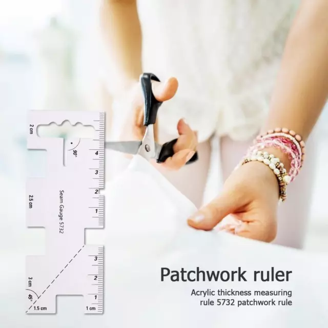 Acrylic Thickness Gauge Measuring Ruler 5732 Clothes Ruler Patchwork Sewing Tool