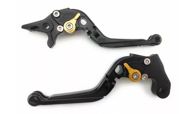 Paire Leviers de Frein Repliables FLIP UP Noir Or SUZUKI BURGMAN 400 2012-2020 2