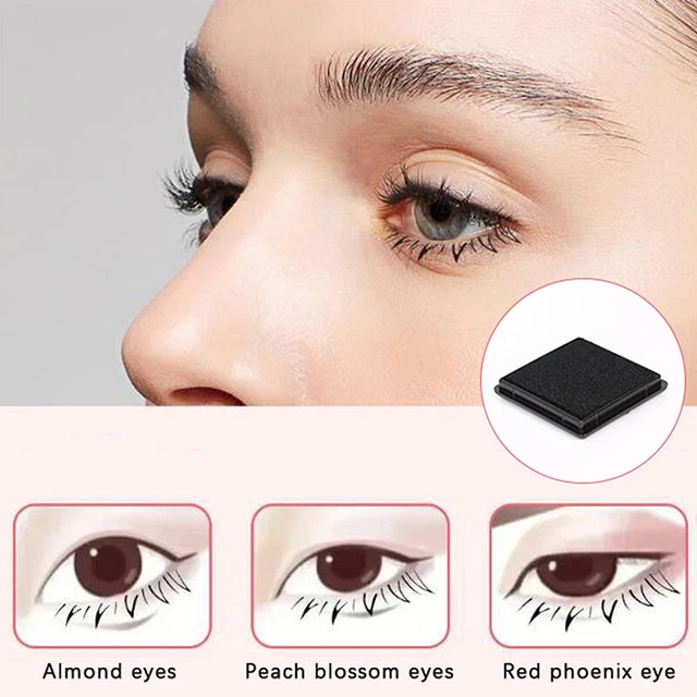 Black Lower Eyelash Stamps Inkpad Beginner False Eyelash Eye Makeup Tool