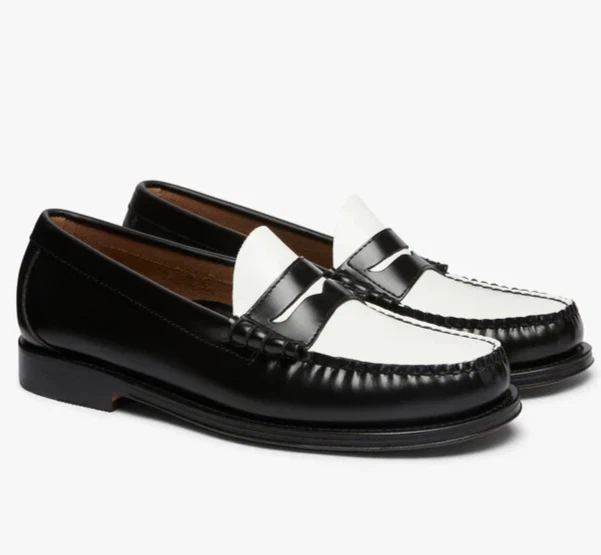 GH BASS MENS Weejuns Larson Penny Loafers UK 7.5 Black 