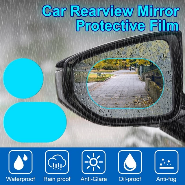 2PCS Car Rainproof Rearview Mirror Sticker Anti Fog Rain Shield Protective Film