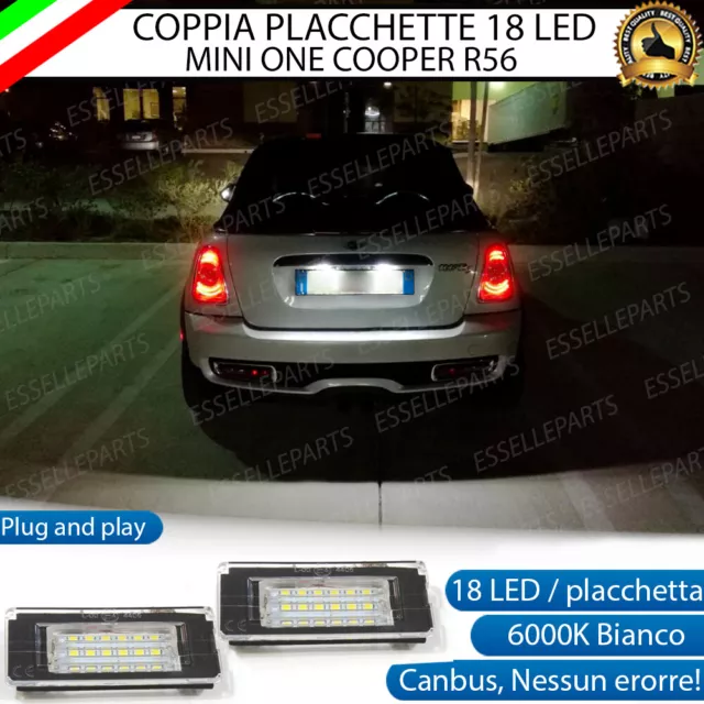 Placchette A Led Luci Targa 18 Led Specifiche Mini One Cooper R56, R57 6000K