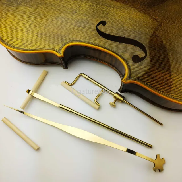 Violin Luthier Tools Kit Set Sound Post Gauge Measurer & Retriever Clip & Setter