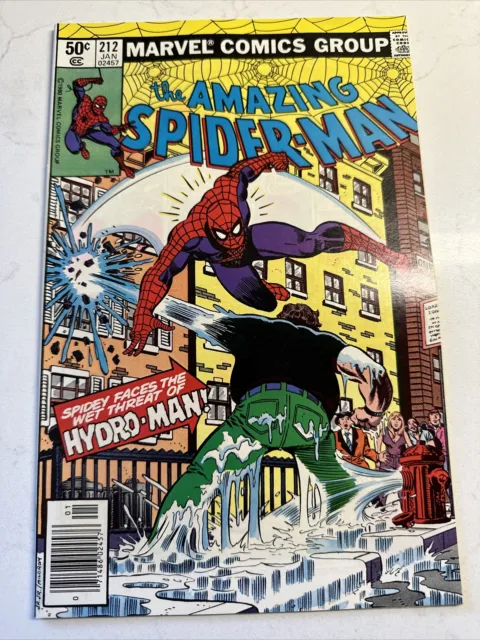 The Amazing Spiderman #212, 1st app Hydro-Man, 1981, HIGH GRADE