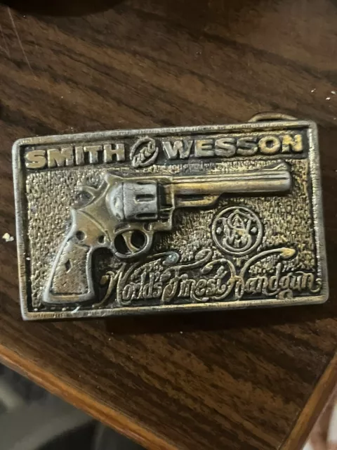SMITH AND WESSON Belt Buckle Gun World's Finest Handgun $7.99 - PicClick