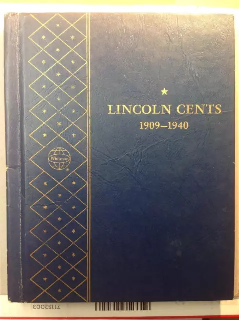 Set of 77 Lincoln Wheat Cents 1909 VDB to 1940-S in Vintage Folder w/ Semi-keys