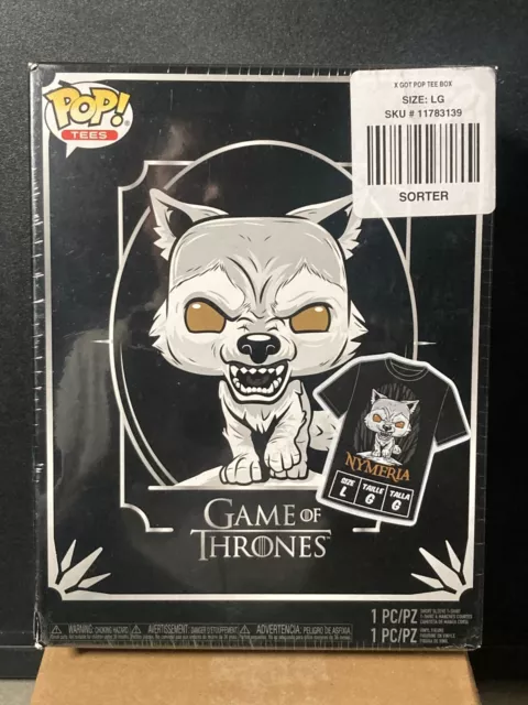 Funko POP Game of Thrones Nymeria 76 Hot Topic Exclusive & Large Tees SEALED