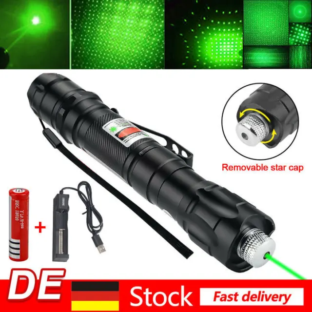 5000 Meter 532nm Grun Laserpointer 650nm Taschenlampe sichtbarem Strahl Pen DHL