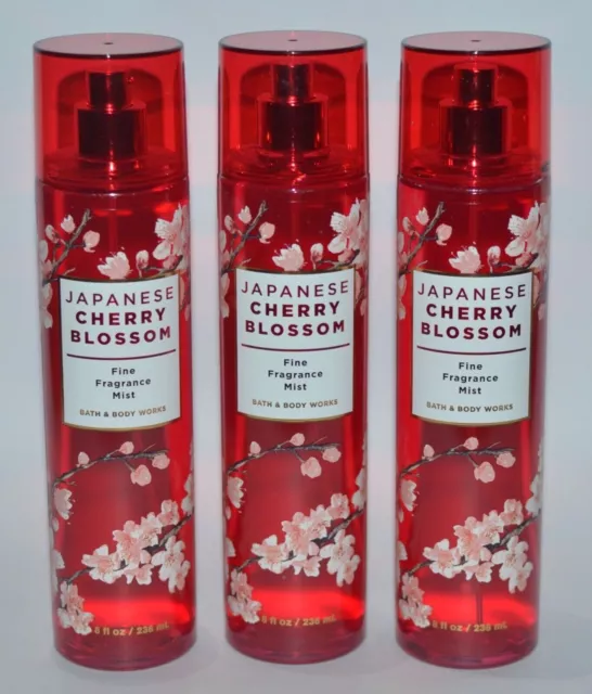 3 Bath & Body Works Japanese Cherry Blossom Fine Fragrance Mist Spray