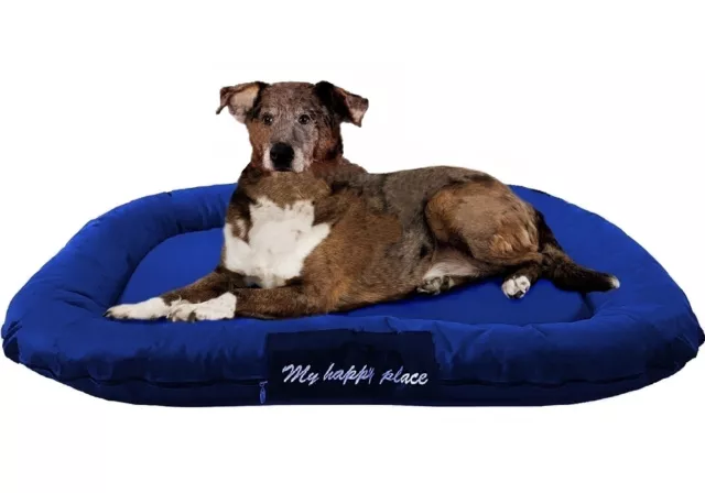 XXL Extra Large Durable Bolster Pet Dog Bed Waterproof Oxford Cover 54"X37" BLUE