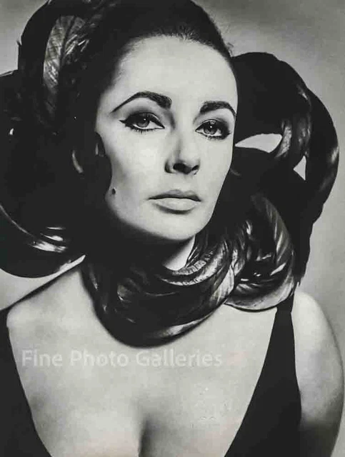 1964 ELIZABETH TAYLOR Movie Actress RICHARD AVEDON Large Duotone Photo Art 16x20