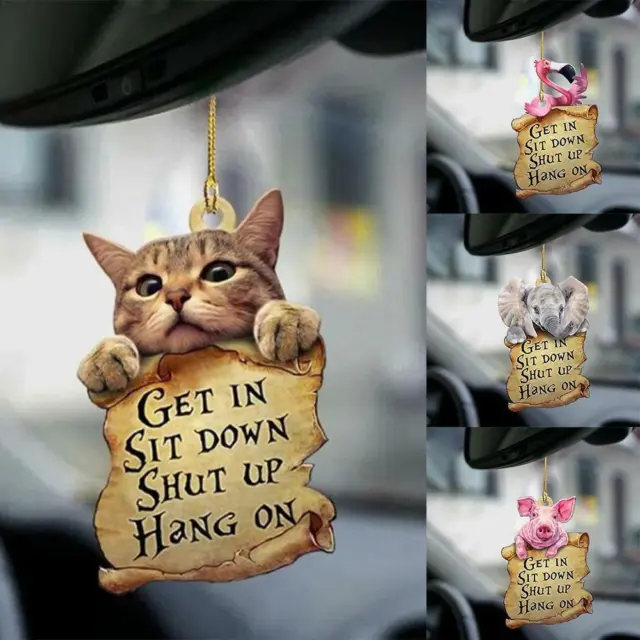 CAR INTERIOR ORNAMENTS Cartoon Cute Animal Pendant Hanging Decor Accessories  $6.44 - PicClick AU