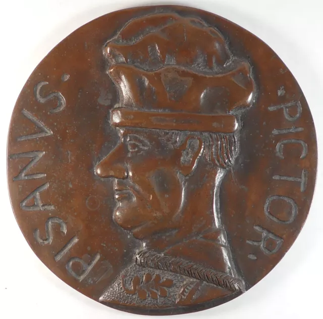 Italy PISANELLO renaissance painter and medallist unsigned cast bronze 159mm