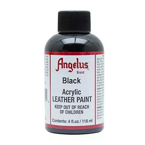 Angelus Brand Acrylic Leather Paint Black - 4.oz