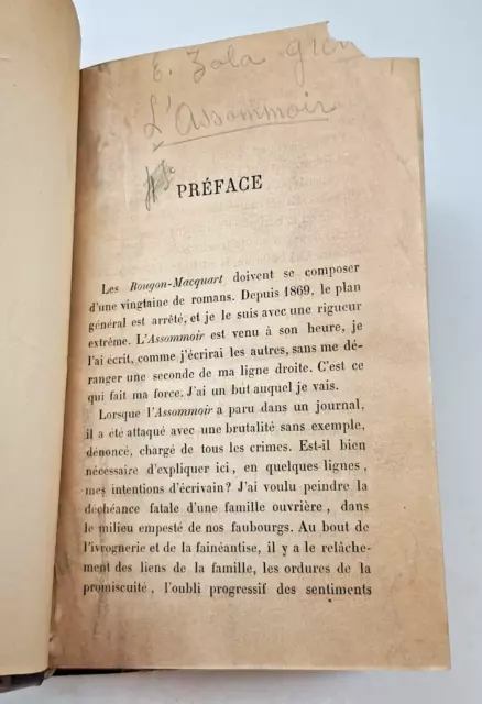 Emile Zola L Assomoir Charpentier Editeurs Reliure Dos Cuir Circa 1900