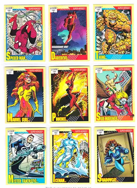 1991 Marvel Universe Base Card Singles Pick & Complete Your Set