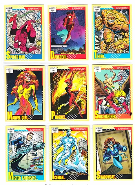 1991 Marvel Universe Base Card Singles Pick & Complete Your Set