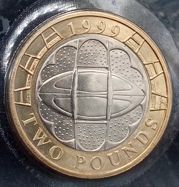 1999 BUNC Rugby World Cup £2 Two Pounds Coin Brilliant Uncirculated BU