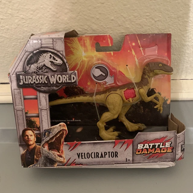 JURASSIC WORLD VELOCIRAPTOR Raptor BATTLE DAMAGE Action Figure EUR 12 ...