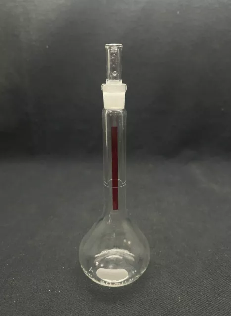 Corning Pyrex Glass 50mL Class A Lifetime Red TC Volumetric Flask w/ STPR Chip