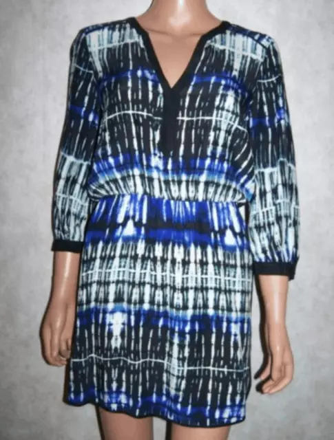 PARKER Blue 100% Silk Mallory Static Mini Dress Size Medium, MSRP $400