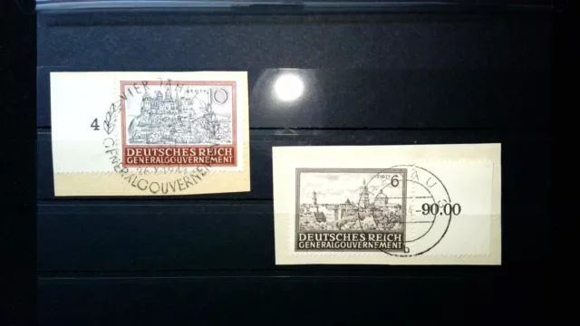 ʘ Generalgouvernement 1943 MiNr 115-116 SR Bauwerke Krakau (Briefmarken, G3)