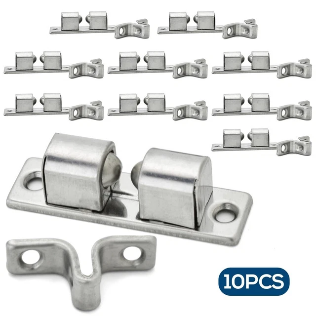 Lot de 10 loquets durables double bille verrouillage tension pour portes laiton