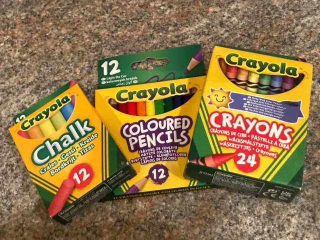 Crayola 48 piece bundle colouring pencils crayons and chalk. Kids Art And Craft