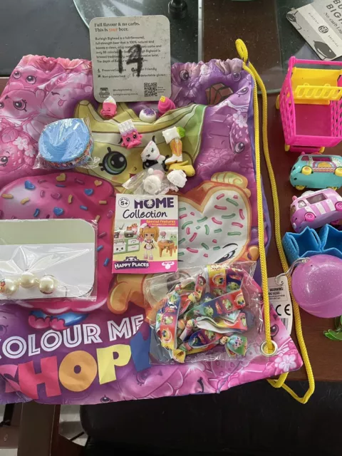 Shopkins bulk lot mixed lot plus bonus book bag colourful girls little toys free