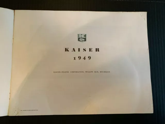 1949 Kaiser Multi Page Automobile Brochure 2
