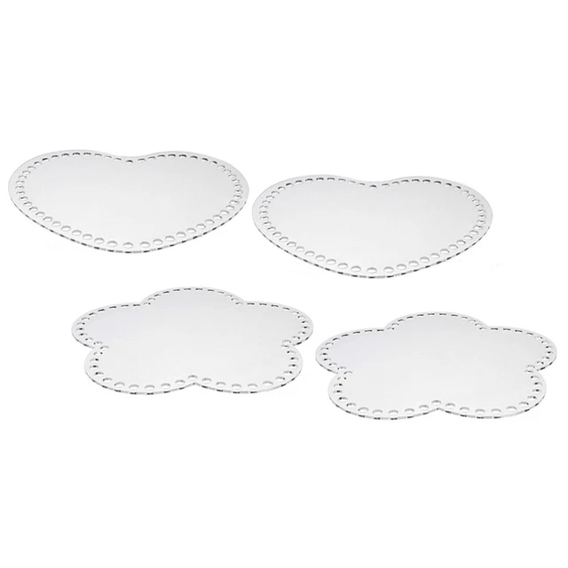4 Pcs Geflochtene Platte Aus Acryl Korbbasis Geldbörse Handtaschen
