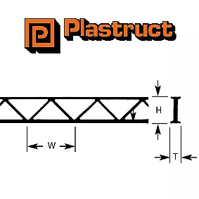 Plastruct 90657 (OWTS-24P) Truss 19.1x33.7x300mm 2pc
