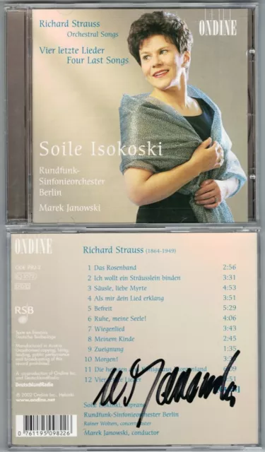 Solie ISOKOSKI: STRAUSS Vier Letzte Lieder 4 Last Songs Marek JANOWSKI Signed CD