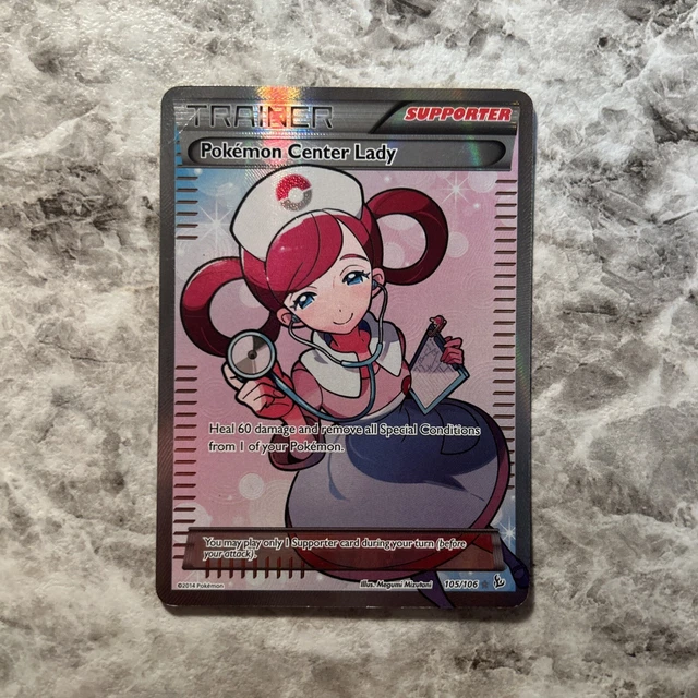 FULL ART POKEMON Center Lady ULTRA RARE 105/106 Pokemon XY