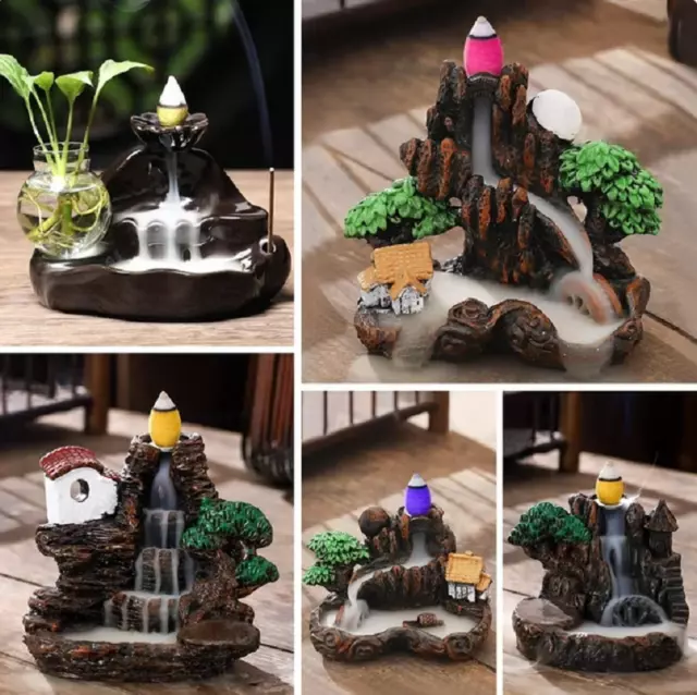 Up to 120x Natural Backflow Incense Smoke Tower Bullet Incense Cones Buddhism AU 3