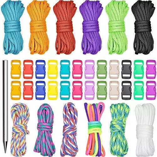 Inntek 12 Stück 10 Fuß Paracord Schnur 550 Paracord Seile Paracord Armband Pa...